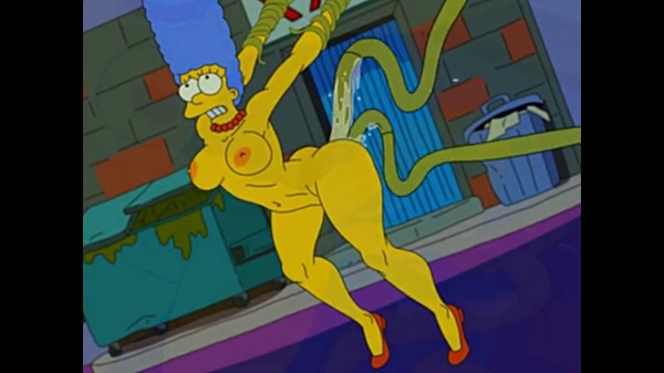 Marge Simpson sex with alien - Rule 34 Porn